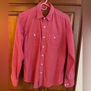 Urban Outfitters Stapleford Red Button Front Workers Shirt LIKE NEW